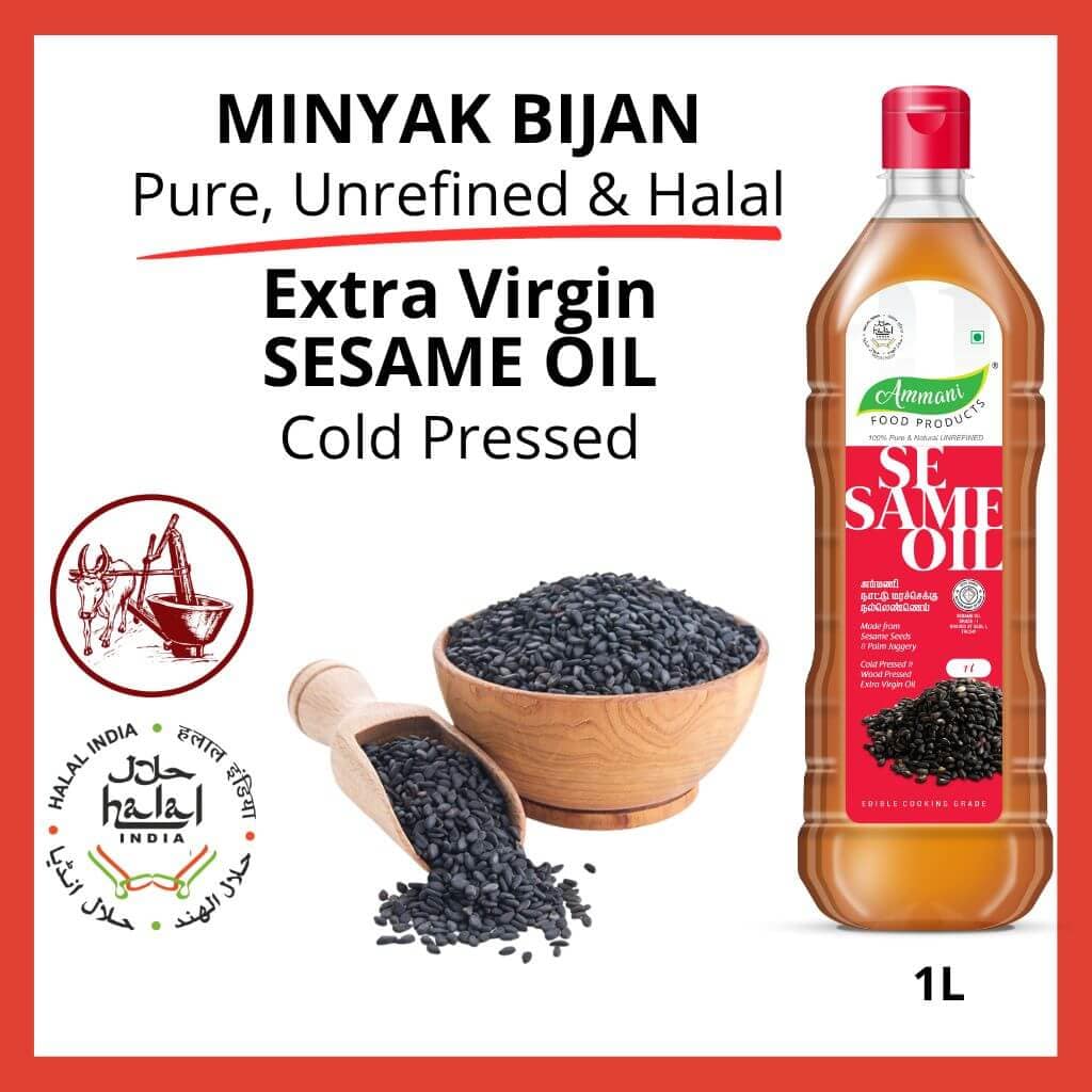 Buy Extra Virgin Sesame Oil / Minyak Bijan 1000ml (Wood Cold Pressed